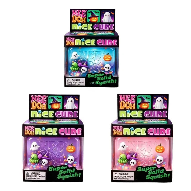 NeeDoh Squishy Sensory Stress Toys – Halloween & Christmas Themed Squeeze Balls for Kids & Adults