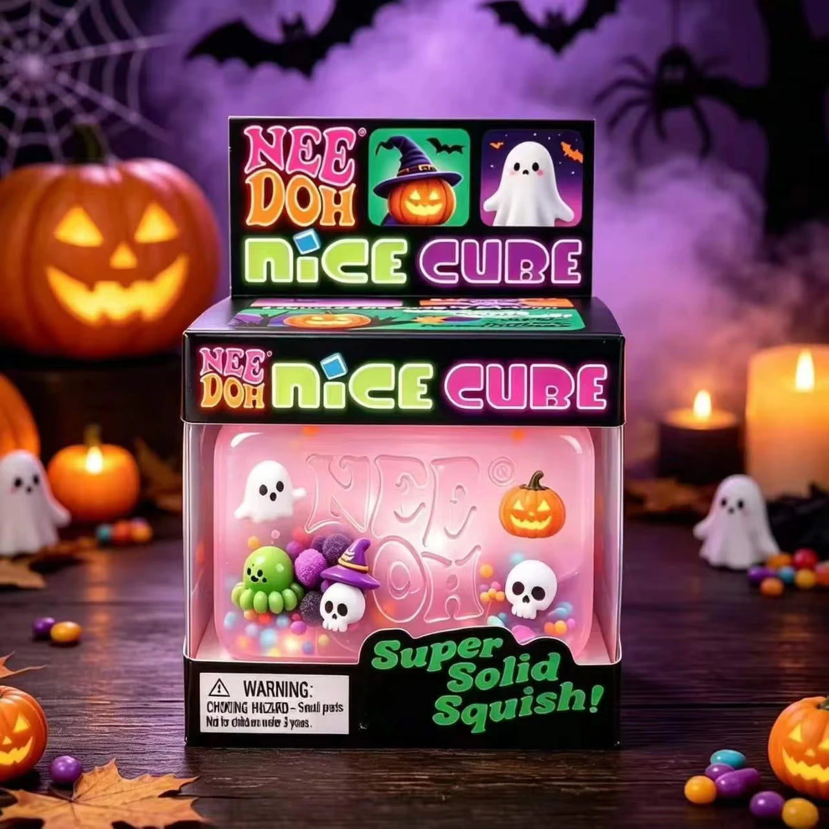 NeeDoh Squishy Sensory Stress Toys – Halloween & Christmas Themed Squeeze Balls for Kids & Adults