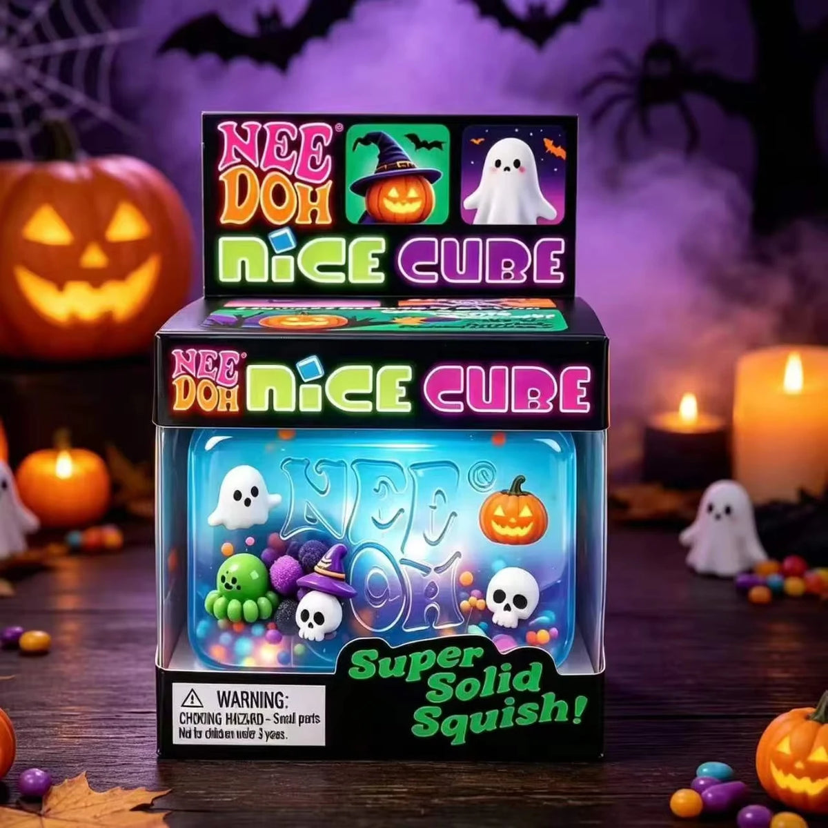 NeeDoh Squishy Sensory Stress Toys – Halloween & Christmas Themed Squeeze Balls for Kids & Adults